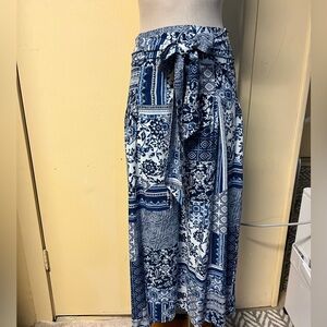 One the Land bandana patchwork print wide leg palazzo pants - M